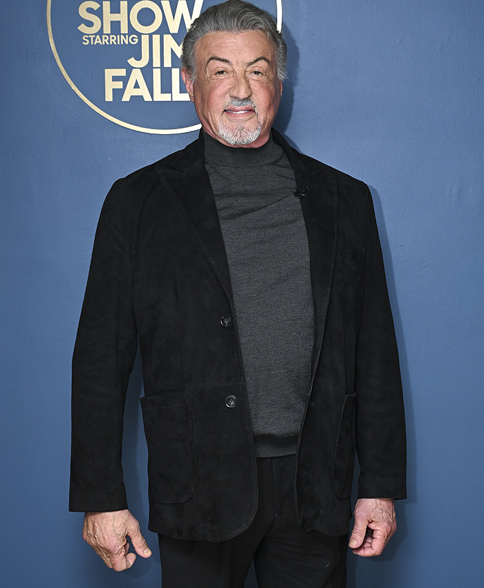 The Tonight Show Sylvester Stallone Black Suede Blazer
