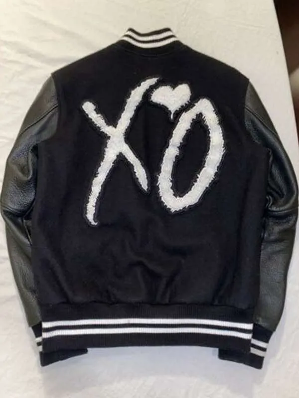 The Weeknd Canadian Singer Black Varsity Jacket