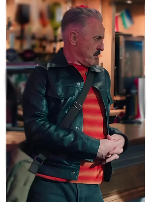 Tip Toe 2026 Alan Cumming Black Leather Jacket for sale