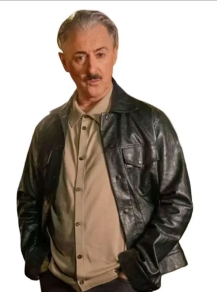 Tip Toe 2026 Alan Cumming Black Leather Jacket