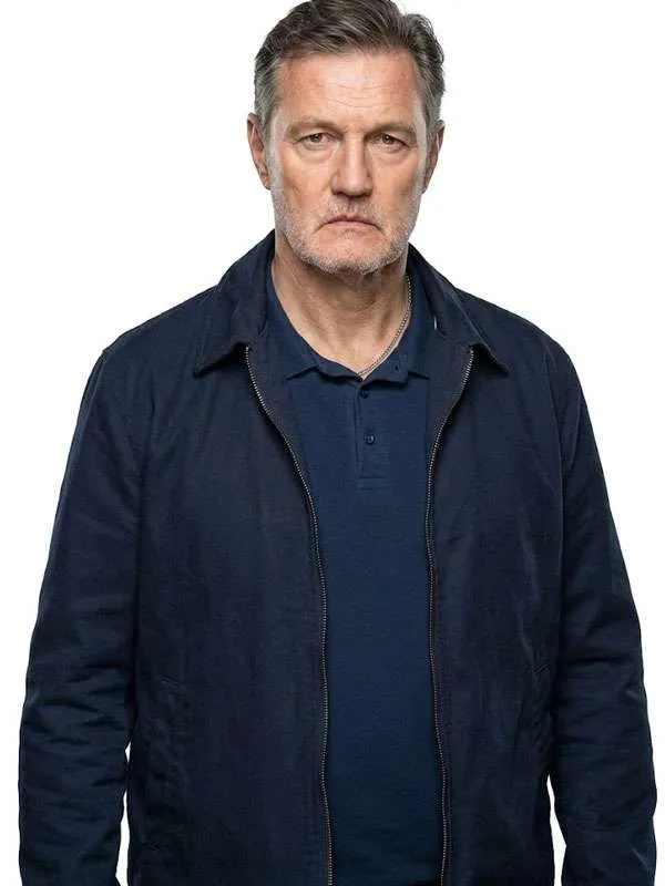 Tip Toe 2026 David Morrissey Blue Cotton Jacket