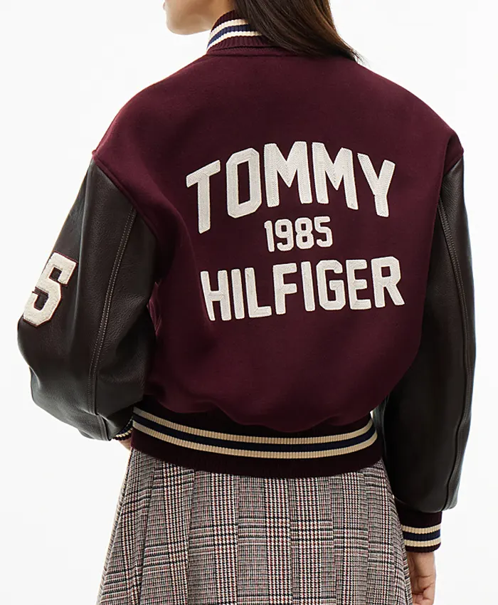 Tommy Hilfiger Wool Blend Leather Varsity Jacket