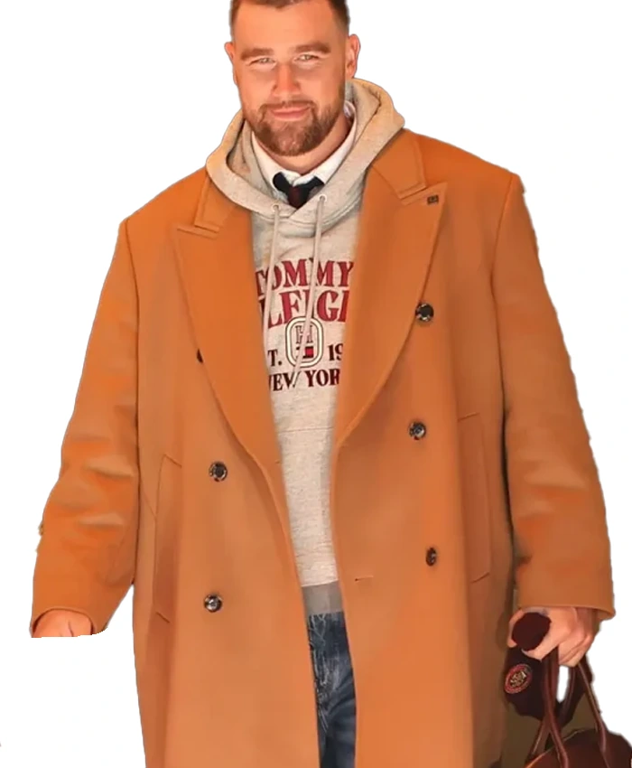 Travis Kelce NYC Brown Coat
