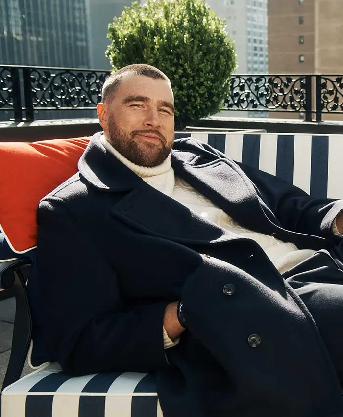 Travis Kelce Tommy Hilfiger Wool Peacoat