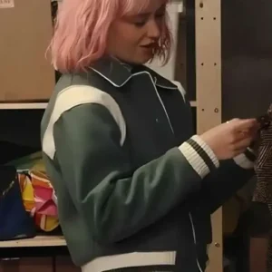 Trying 2026 Scarlett Rayner Green Varsity Jacket