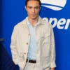 US Open Tennis 2026 Ed Westwick Beige Jacket
