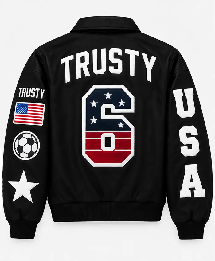 USMNT Black Leather Jacket