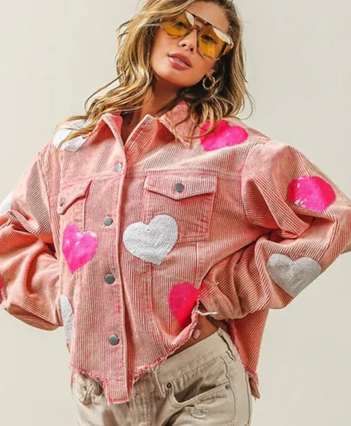 Valentines-Day-Love-Sequin-Jacket-Pink-Color-front-