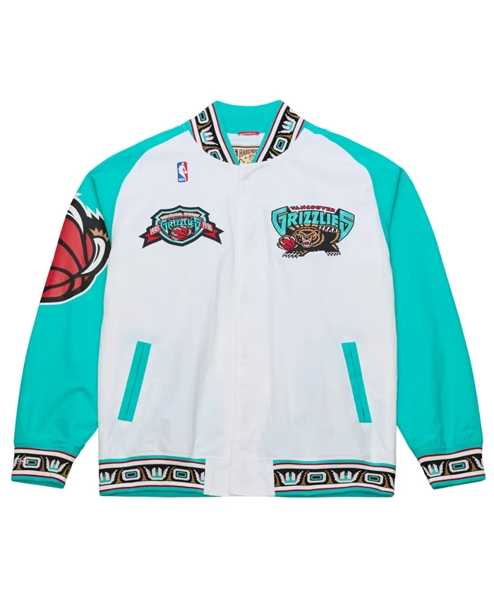 Vancouver Grizzlies White 1995 Warm Up Jacket