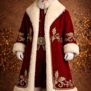 Velvet Embroidered Santa Coat
