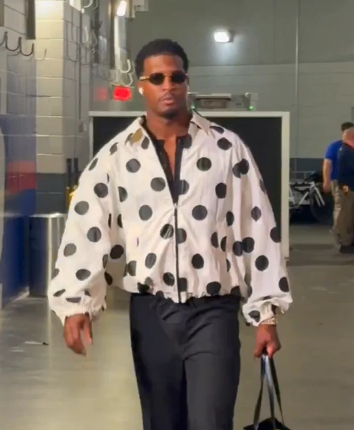 White And Black Polka Dot Jacket