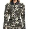 Women’s Leopard Print Leather Jacket