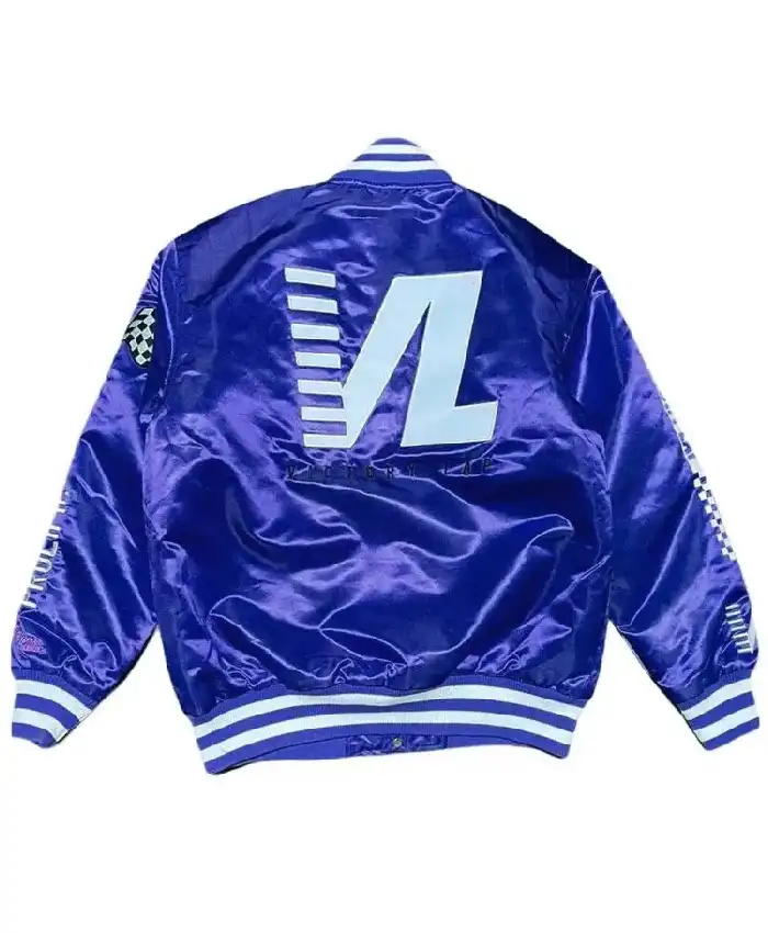 blue Headgear Crenshaw Victory Lap Satin Jacket