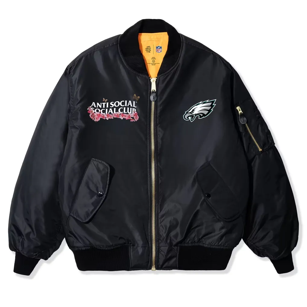 buy Anti Social Social Club X Philadelphia Eagles Jacket