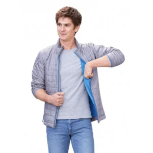 buy Artificial 2026 Andrew Garfield Grey Puffer Jacket