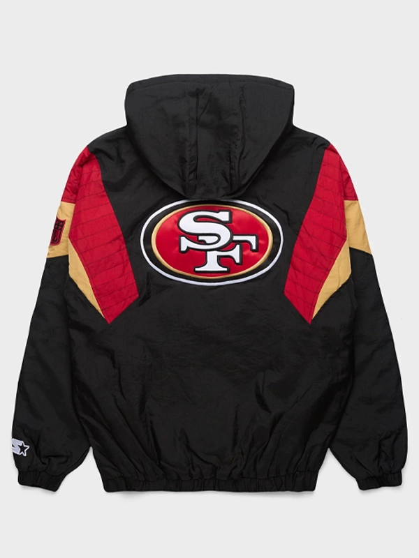 buy San Francisco 49ers Starter Blackout Breakaway Jacket