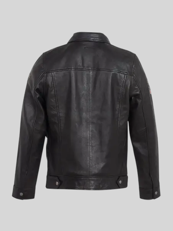 buy Steve Mcqueen Charlie Black Leather Jacket