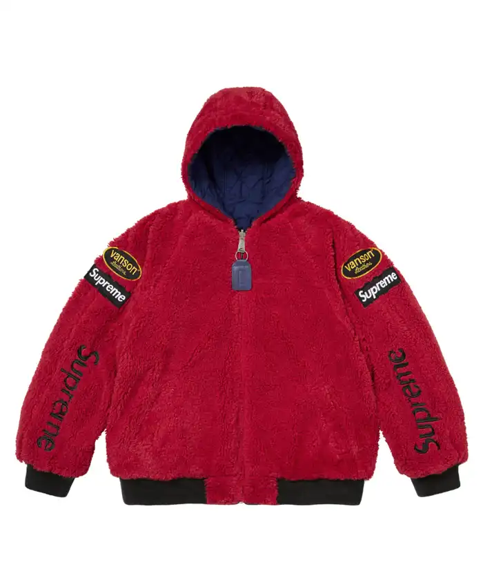 buy Supreme Vanson POPEYE FW26 Leather Reversible Hooded Jacket