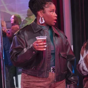 buy now Abbott Elementary S04 Courtney Taylor Leather Jacket