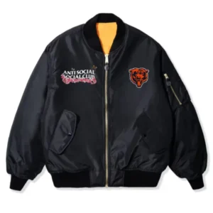 buy now AntiSocialSocialClub Chicago Bears MA-1 Blossom Bomber Jacket