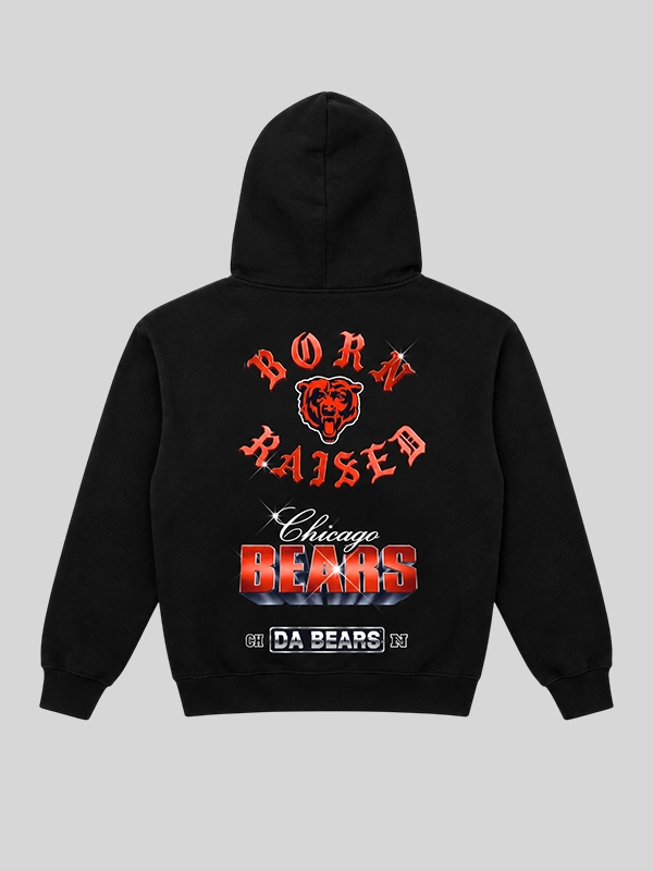buy now Born x Raised Chicago Bears Chrome Rocker Black Hoodie
