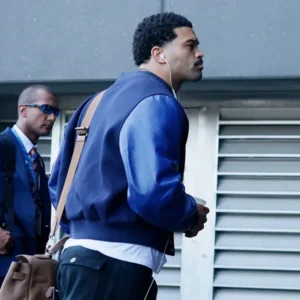 buy now Caleb Williams Tunnel Blue Varsity Jacket