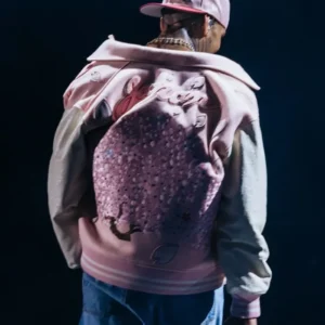 buy now Chris Brown R&B Tour Pink Varsity Jacket