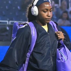buy now Coco Gauff US Open 2026 Black Bomber Jacket