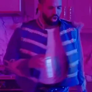 buy now Drake X FOMO Cheetah Print Blue Jacket