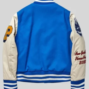 buy now Heron Preston Blue Varsity Jacket