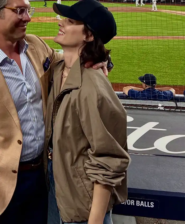 buy now Jaimie Alexander MLB Yankees Brown Zip-Up Jacket