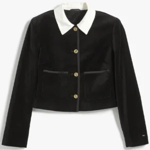 buy now Jisoo Tommy Hilfiger Black Velvet Band Jacket