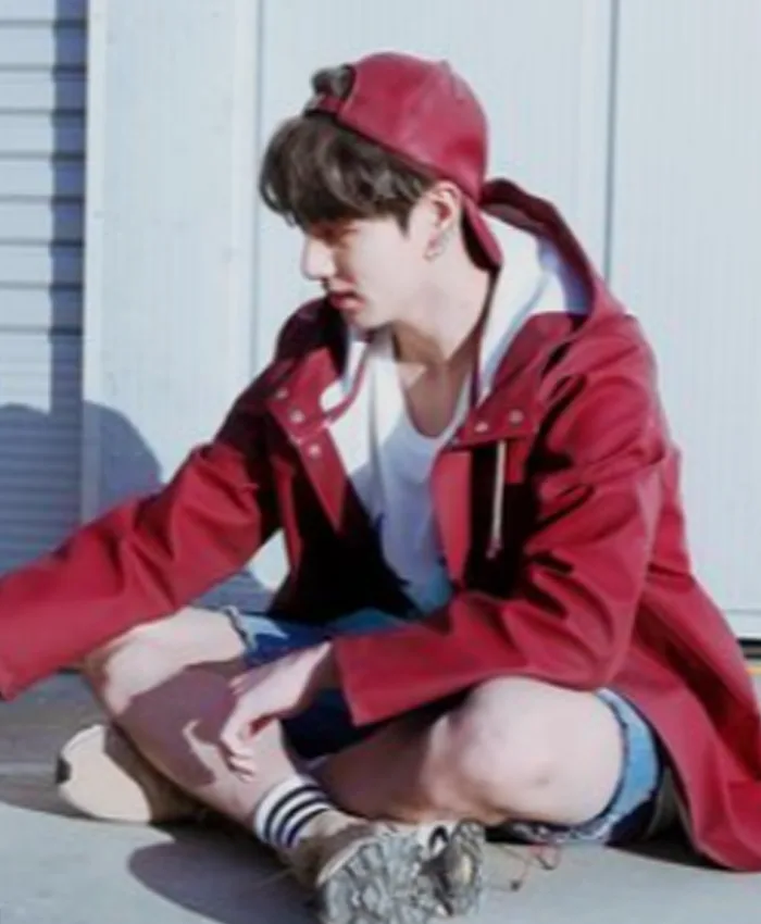 buy now Jungkook BTS Hooded Brown Leather Jacket