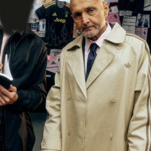 buy now Luciano Spalletti adidas Stripe Beige Coat