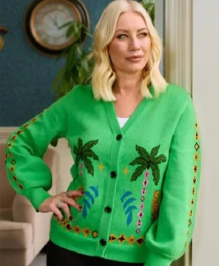 buy now Pottery Throw Down S01 Denise Van Outen Green Cardigan