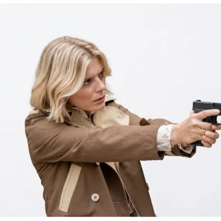 buy now Signora Volpe S03 Emilia Fox Brown and Beige Jacket