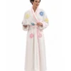 buy now The Nanny Fran Drescher White Floral Bathrobe