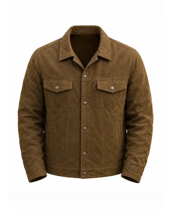 buy now The Town That Takes Dean Richardson Brown Suede Jacket