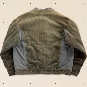 duo fabric faux layered belt buckle jacket for mens