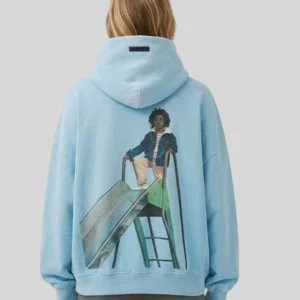 light blue Fear of God Amy Sherald Pocket Hoodie