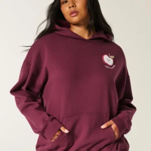 maroon Hollister Apple Hoodie for sale