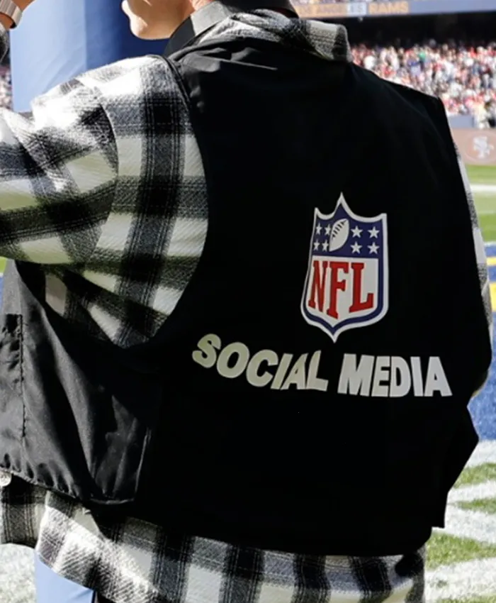 oder now Scotty James NFL Social Media Black Cotton Vest