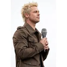 order now 2026 Brad Pitt Brown Cotton Jacket