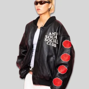 order now ASSC Petal To The Metal Leather Varsity Jacket