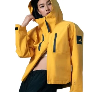 order now Adidas Yellow Myshelter Rain Jacket