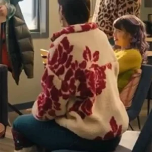 order now Anna Lambe Red Floral Sherpa Jacket