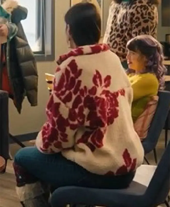 order now Anna Lambe Red Floral Sherpa Jacket