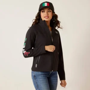 order now Ariat Cheetah Softshell Black Jacket For SAle