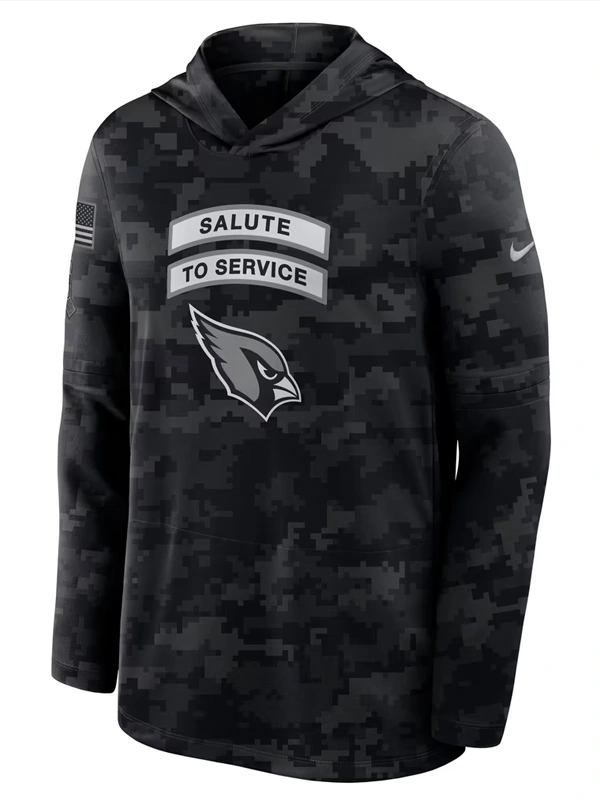 order now Cardinals 2026 Salute to Service Hooded Long Sleeve T-Shirt