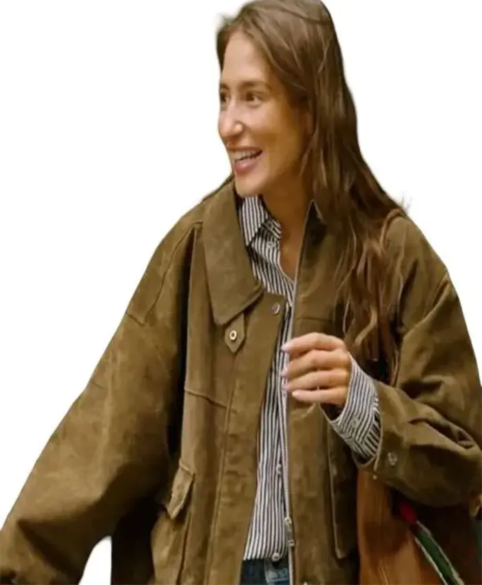 order now In The City S01 Amanda Batula Brown Suede Jacket